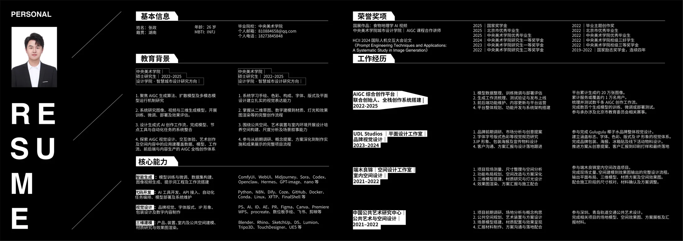 个人简历与荣誉奖项